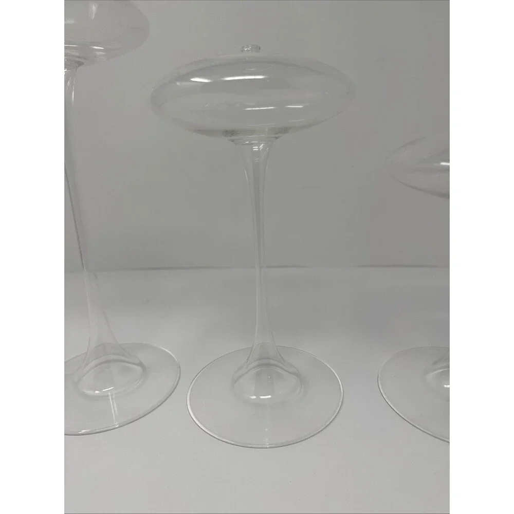 Vintage Firelight Hand Crafted Glass Omni Stem Oil Candle Holder Set Rare Trio 3